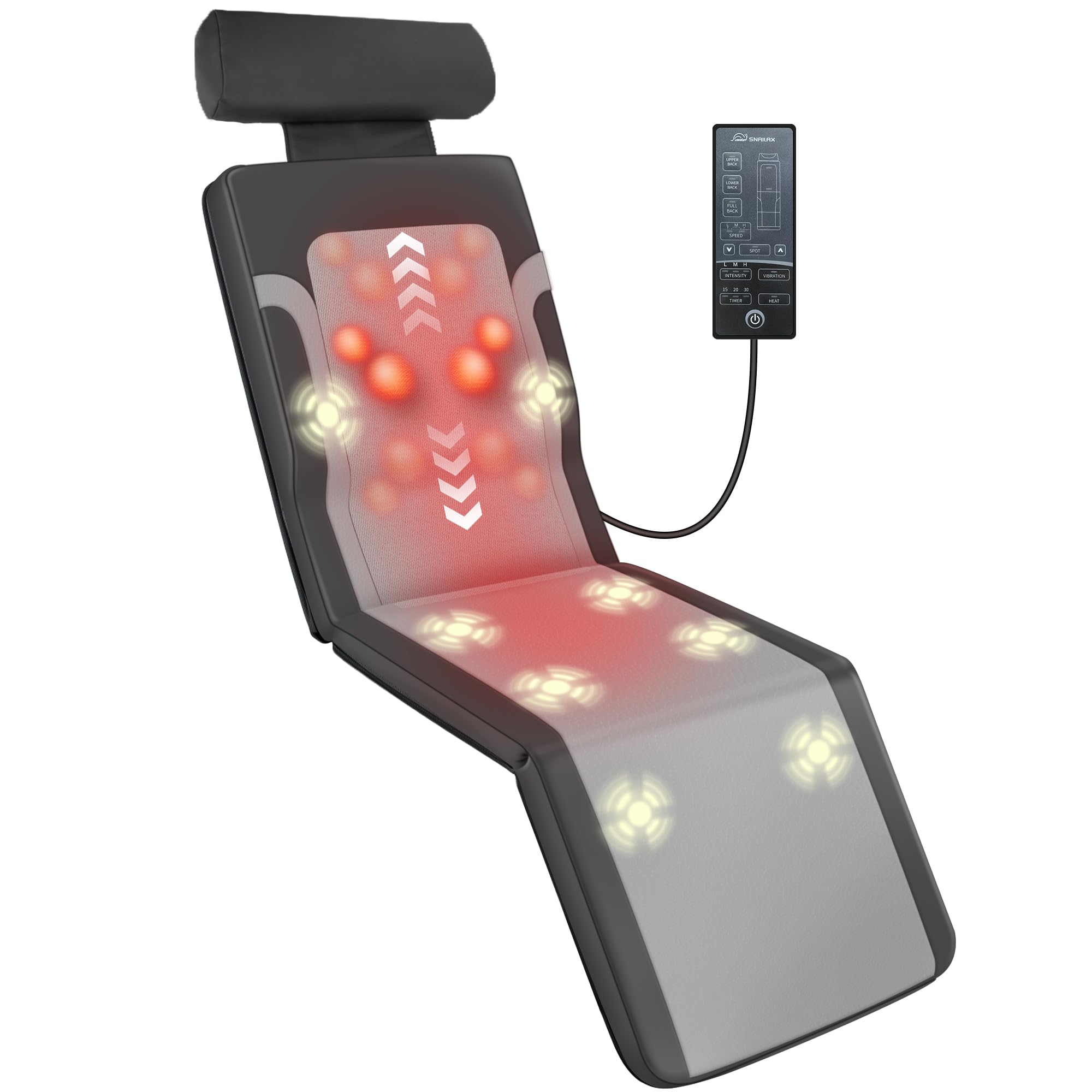 Amazon.com: Snailax Shiatsu Back Massage Mat with Heat, Vibration
